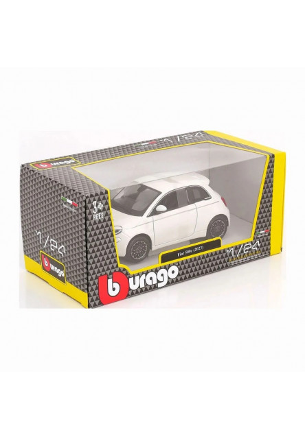 Bburago 1:24 Plus - Fiat 500e (2023) - white