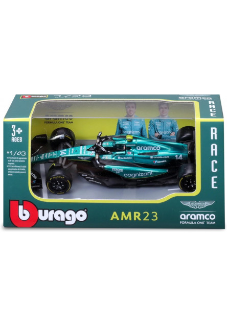 Bburago 1:43 RACE Formula F1 - Aston Martin  AMR23 (2023) #14 Fernando Alonso