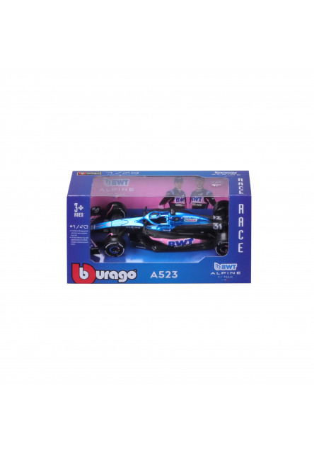 Bburago 1:43 RACE Formula F1 - BWT Alpine F1 Team A524 (2024) #31 (Esteban Ocon)