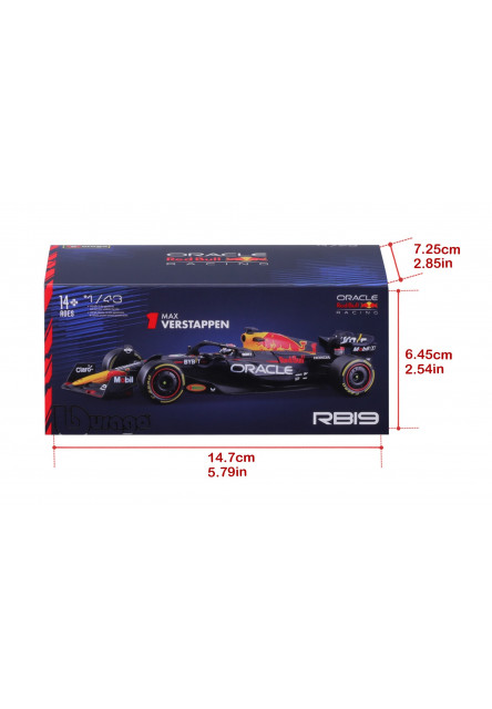 Bburago 1:43 RACE Formula F1 - Red Bull Racing RB20 (2024) #1 (Max Verstappen) - with driv