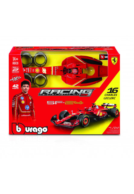 Bburago 1:24 Ferrari F1 Racing Model KIT - Stavebnica SF24 (2024) nr.55 Carlos Sainz Bburago