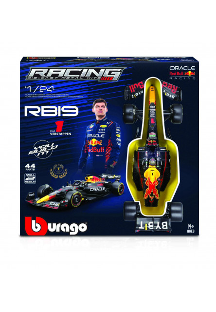 Bburago 1:24 RACE Formula F1 MODEL-KIT- Red Bull RB19(2023) #11 Sergio Pérez with stand Bburago