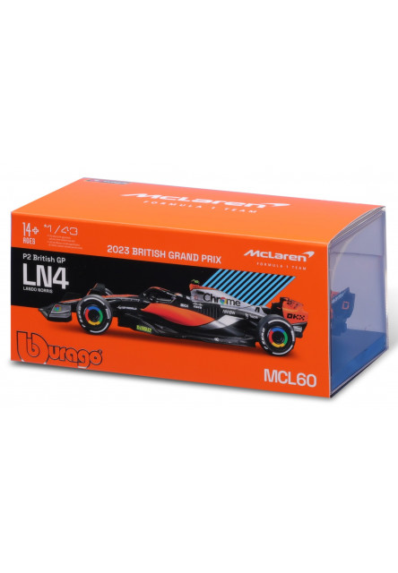 Bburago 1:24 RACE Formula F1 - McLaren F1 Team MCL38(2024) #81 (Oscar Piastr) -with driver