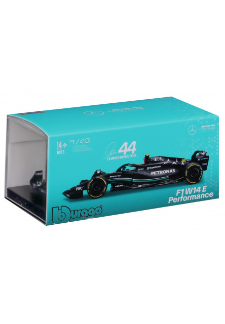 Bburago 1:24 RACE Formula F1 - Mercedes-AMG F1 W14 E (2023) #44 Lewis Hamilton with driver