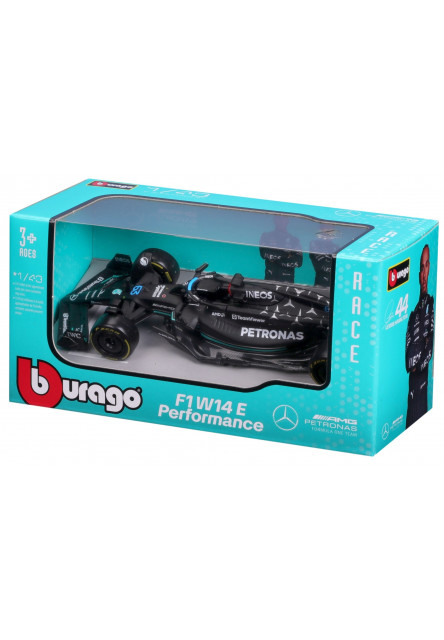 Bburago 1:43 RACE Formula F1 2PAC Mercedes-AMG F1 W15 (2024) #44 L.Hamil ton #63 G.Russel