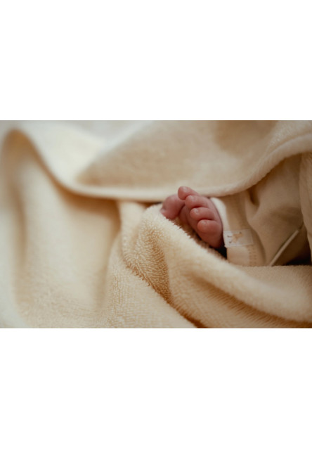 Osuška s kapucí 75x75 cm Husa Newborn Naturals