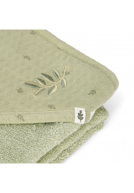 Osuška s kapucí 100x100 cm Pure Sage