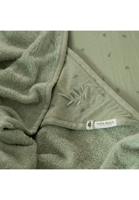 Osuška s kapucí 100x100 cm Pure Sage