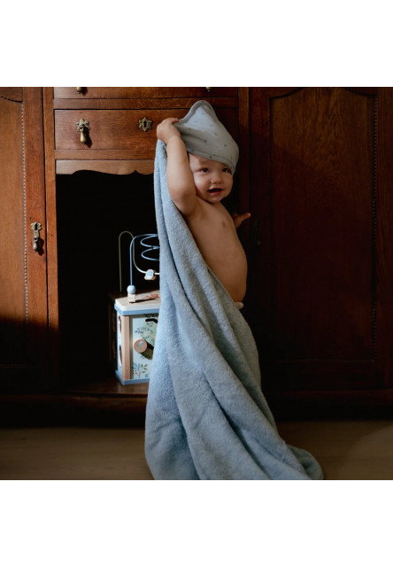 Osuška s kapucí 100x100 cm Pure Denim Blue