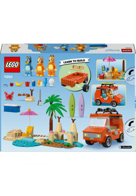 Bluey a rodinný výlet autom na pláž