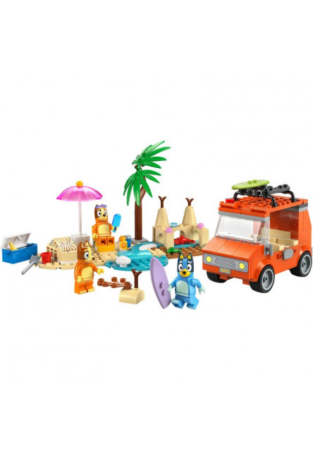 Bluey a rodinný výlet autom na pláž