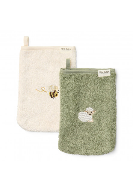 Žínky s výšivkou 2 ks Farma