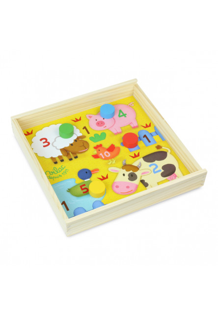 Drevená sada zábavných hier so zvieratkami 4 v 1