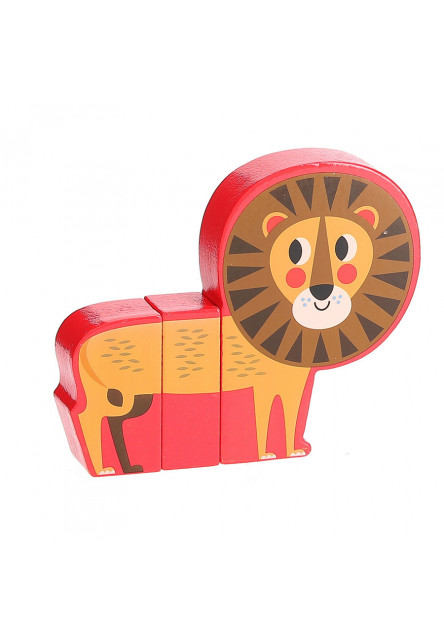 Drevené puzzle Veselé safari