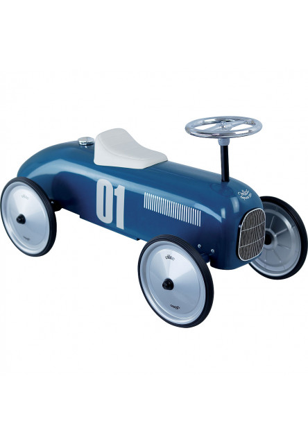 Vintage kovové odrážadlo modré