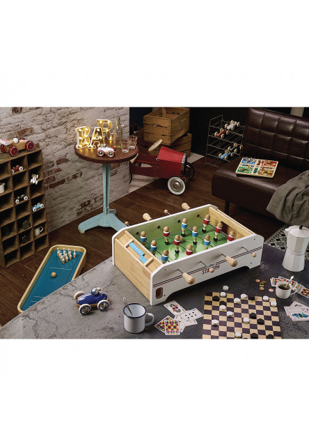 Drevené auto mini Grand prix vintage čierne