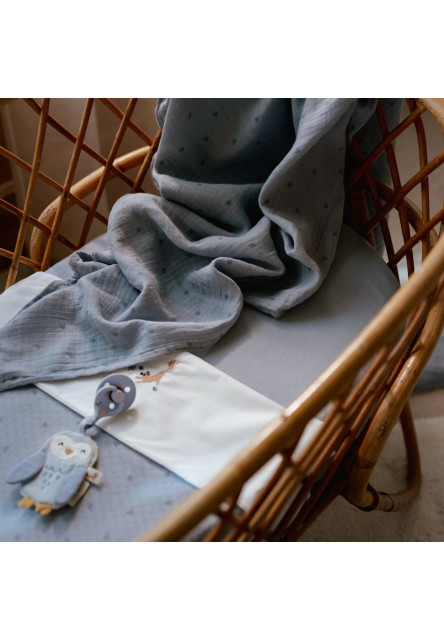 Plena zavinovací 120x120 cm s potiskem Pure Denim Blue