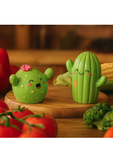 Keramická súprava na soľ a korenie Legami Salt & Pepper - Cactus