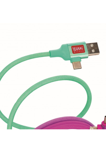 Magnetický nabíjací kábel 4 v 1 Legami Magnetic 4-In-1 Charging Cable - Electric Aura