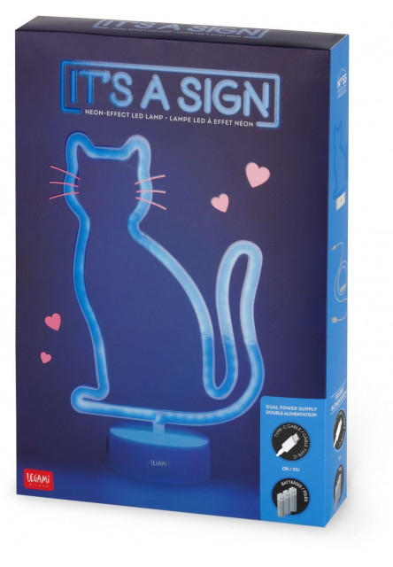 LED lampička Legami Neon Effect LED Lamp - It'S A Sign - Kitty