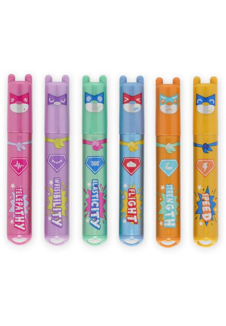 Sada 6 zvýrazňovačov Legami Set Of 6 Mini Highlighters - Teddy'S Superpower