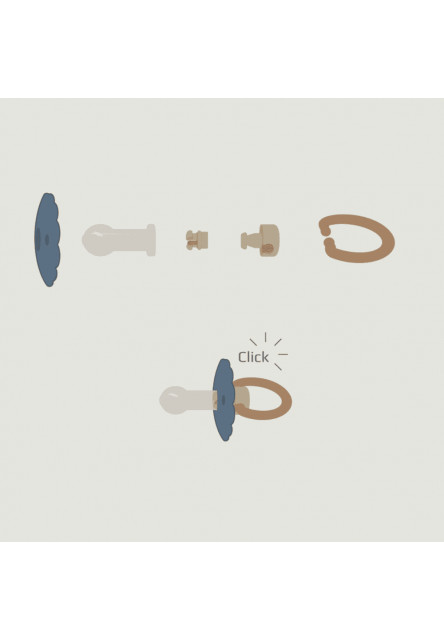 Dvojbalenie cumlíkov frigg rope dark navy/ olive, 6-18m, kaučuk