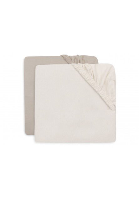 Prostěradlo napínací 140/150 x 70/75 cm 2 ks Oatmeal/Sand