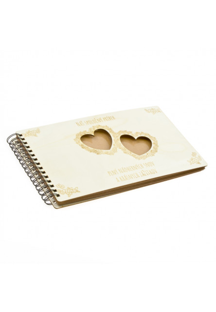 Drevený svadobný fotoalbum