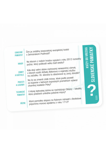 Kvízy do vrecka - Slovenské pamiatky