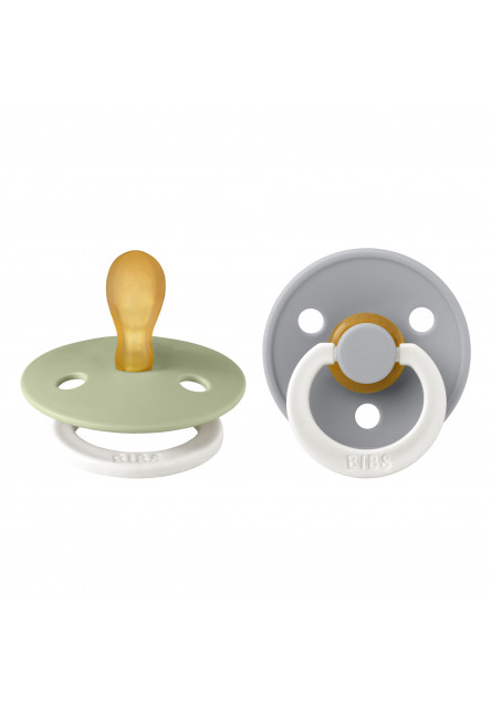BIBS Colour symetrické cumlíky z prírodného kaučuku 2 ks - veľkosť 1 (Blush Nočný / Vanilla Nočný)