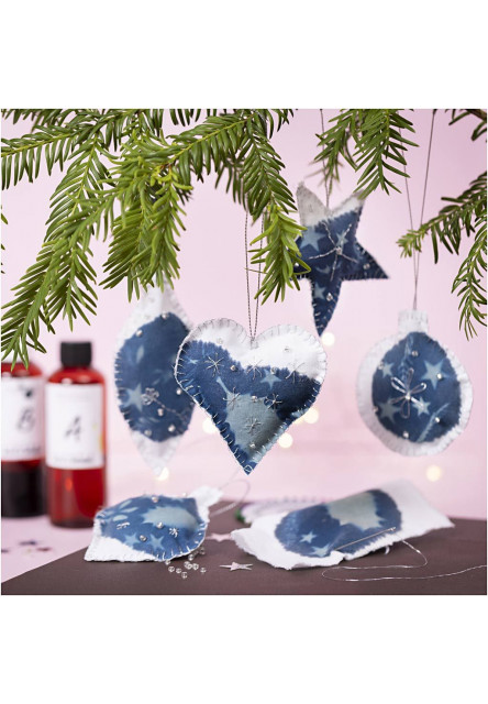 Kreativní sada Kyanotypie vánoční ozdoby