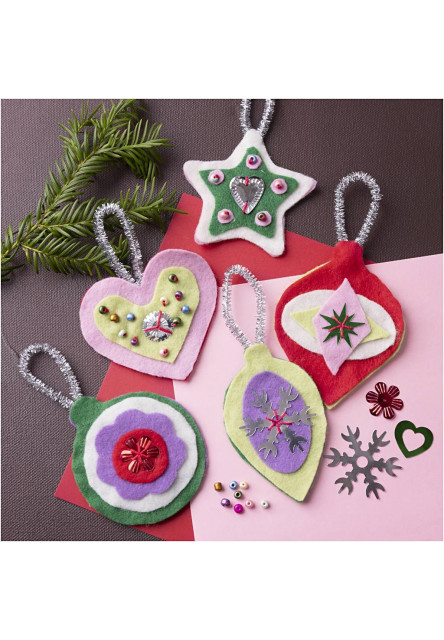 Kreativní sada Vánoční ozdoby plstěné
