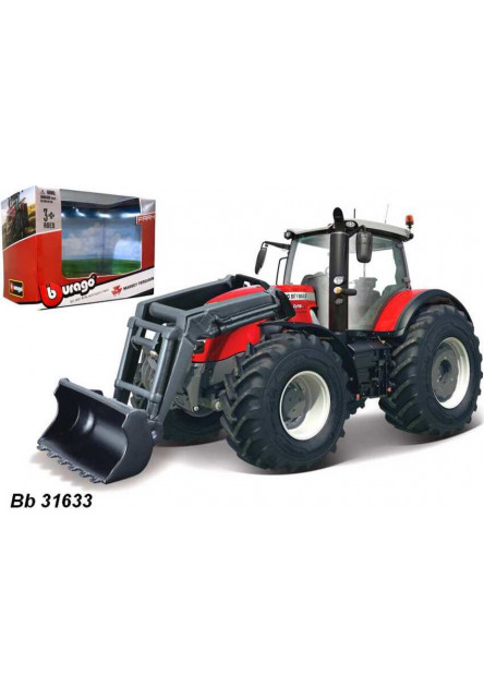 Bburago 10cm Farm Traktor Massey Ferguson 87405 with front loader