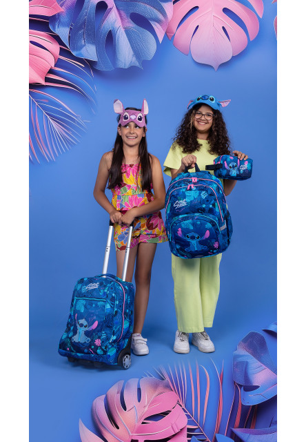 Školní batoh Jack na kolečkách Stitch Blue