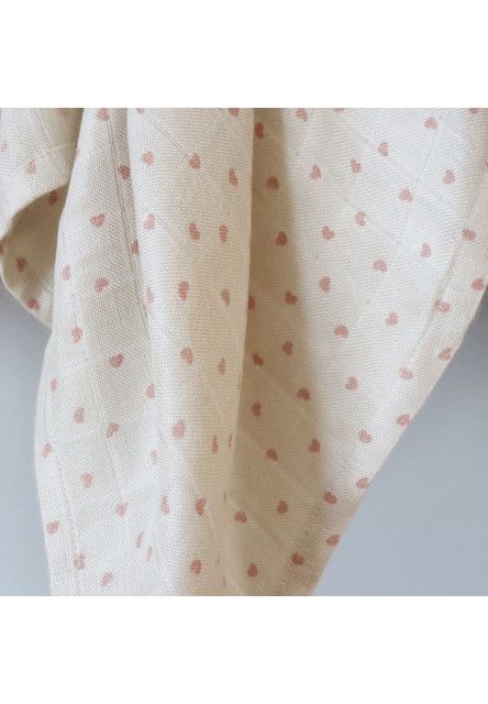 Josefine Mušelínové pleny z bambusu 2 ks Hearts