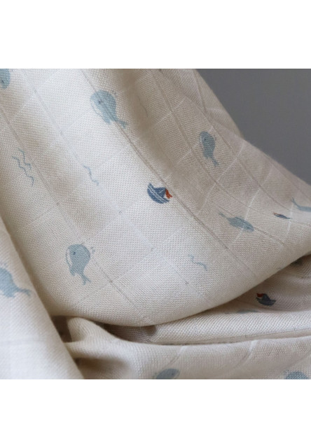 Josefine Mušelínové pleny z bambusu 2 ks Ocean