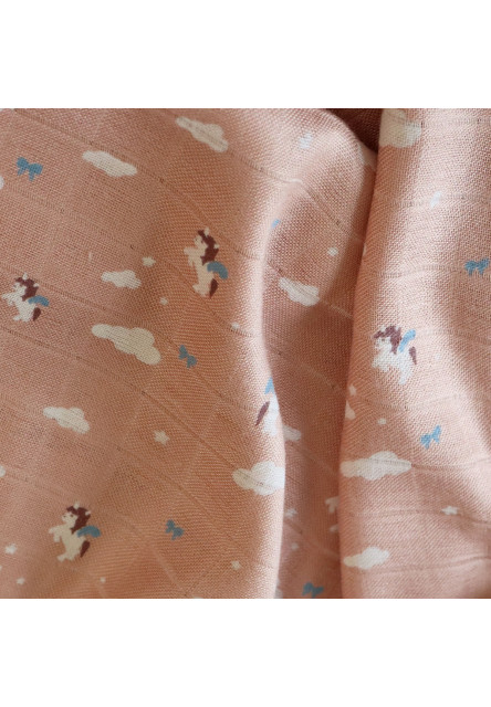 Josefine Mušelínové pleny z bambusu 2 ks Unicorn Sky