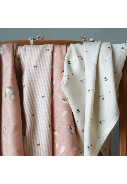 Valentin Mušelínová plena z bambusu Stripe Bow