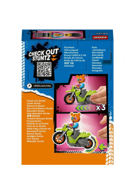 Medveď a kaskadérska motorka