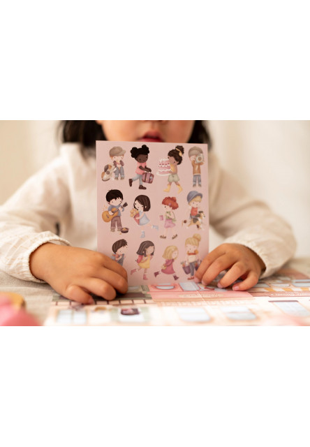 Knížka se samolepkami Nakupování Rosa