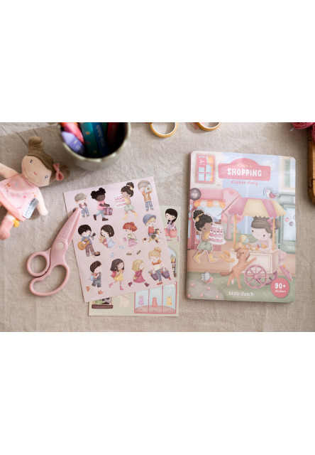 Knížka se samolepkami Nakupování Rosa