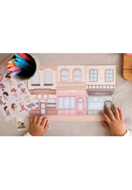 Knížka se samolepkami Nakupování Rosa