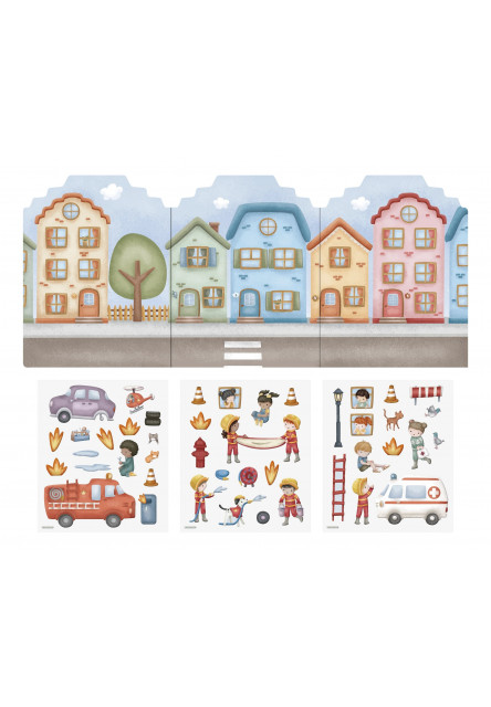 Knížka se samolepkami Hasičská stanice Jim