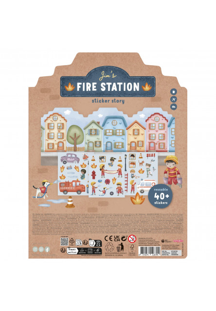 Knížka se samolepkami Hasičská stanice Jim