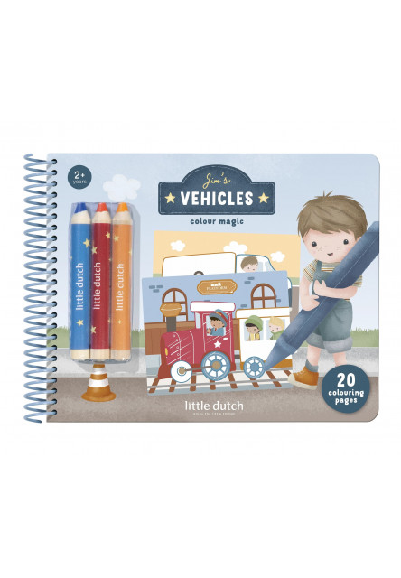 Omalovánky s pastelkami Doprava Jim Little Dutch