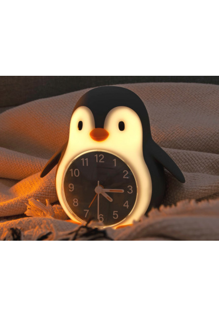Noční světlo s budíkem POPPY PENGUIN