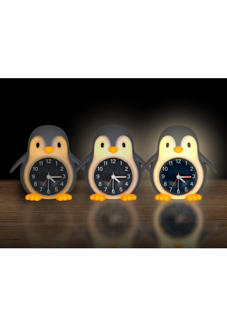 Noční světlo s budíkem POPPY PENGUIN