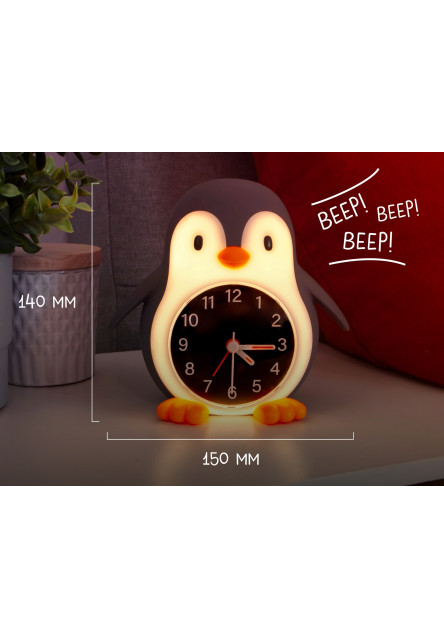 Noční světlo s budíkem POPPY PENGUIN