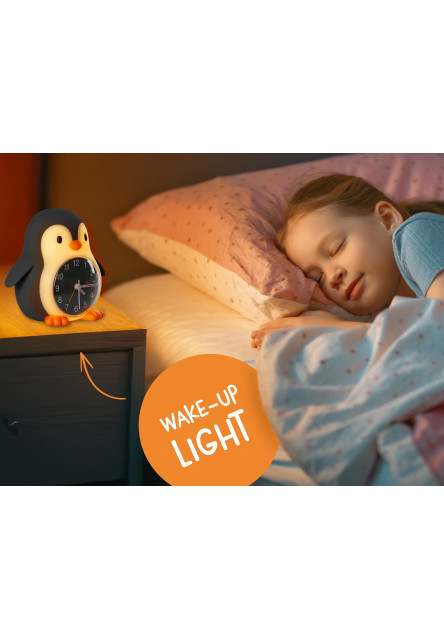 Noční světlo s budíkem POPPY PENGUIN