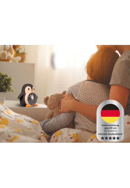 Noční světlo s budíkem POPPY PENGUIN